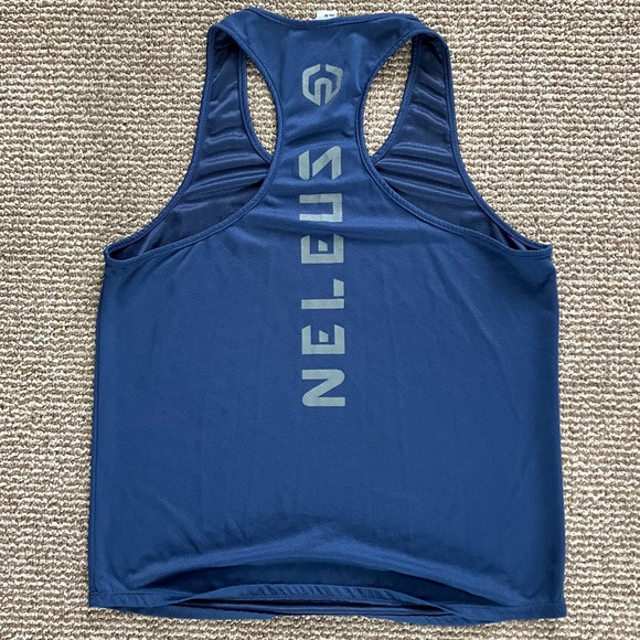 NELEUS Mens NAVY BLUE Athletic Y-Back Muscle Tank Size Medium - Picture 8 of 12